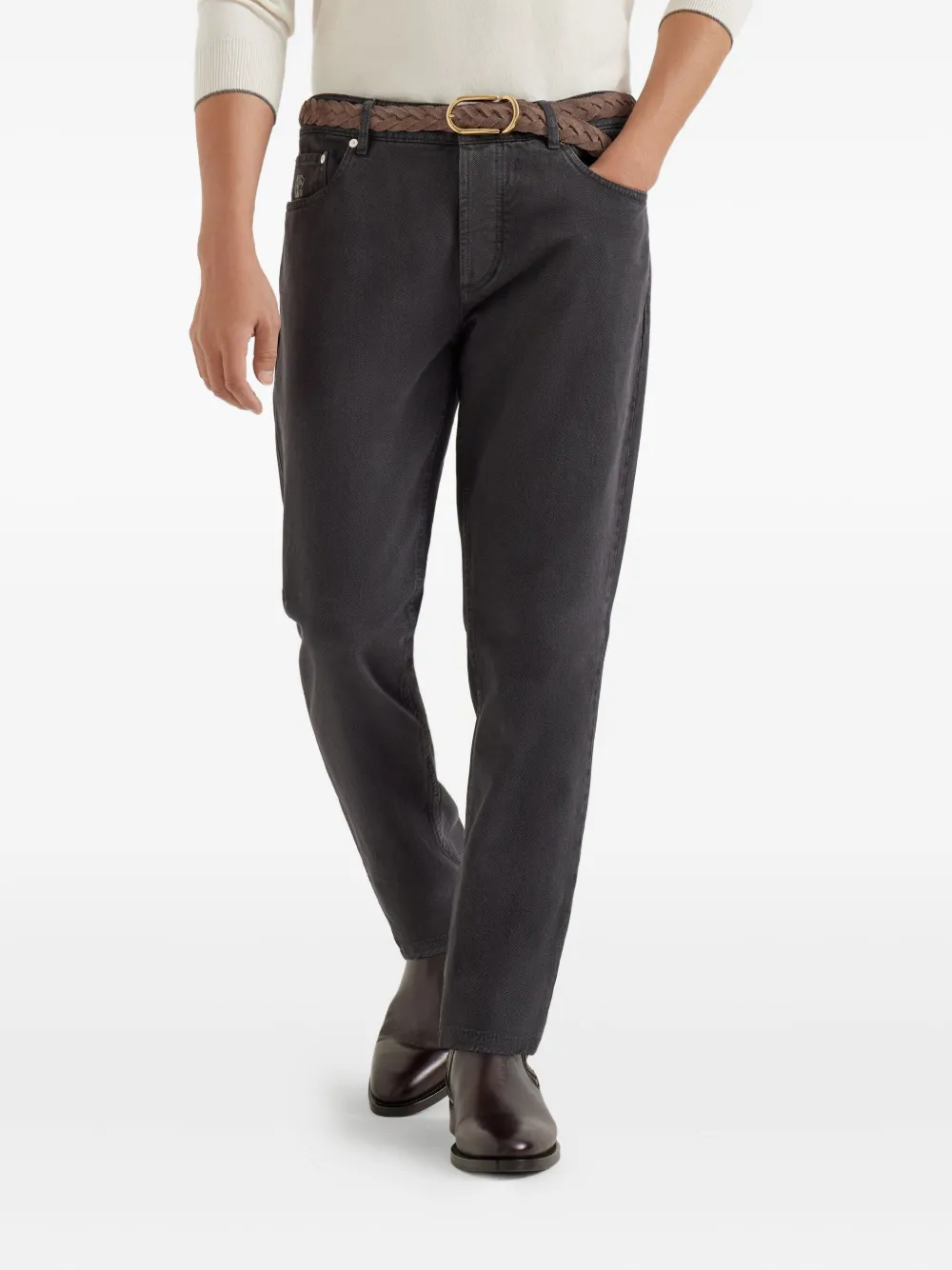 Brunello Cucinelli Jeans met geverfd effect Grijs