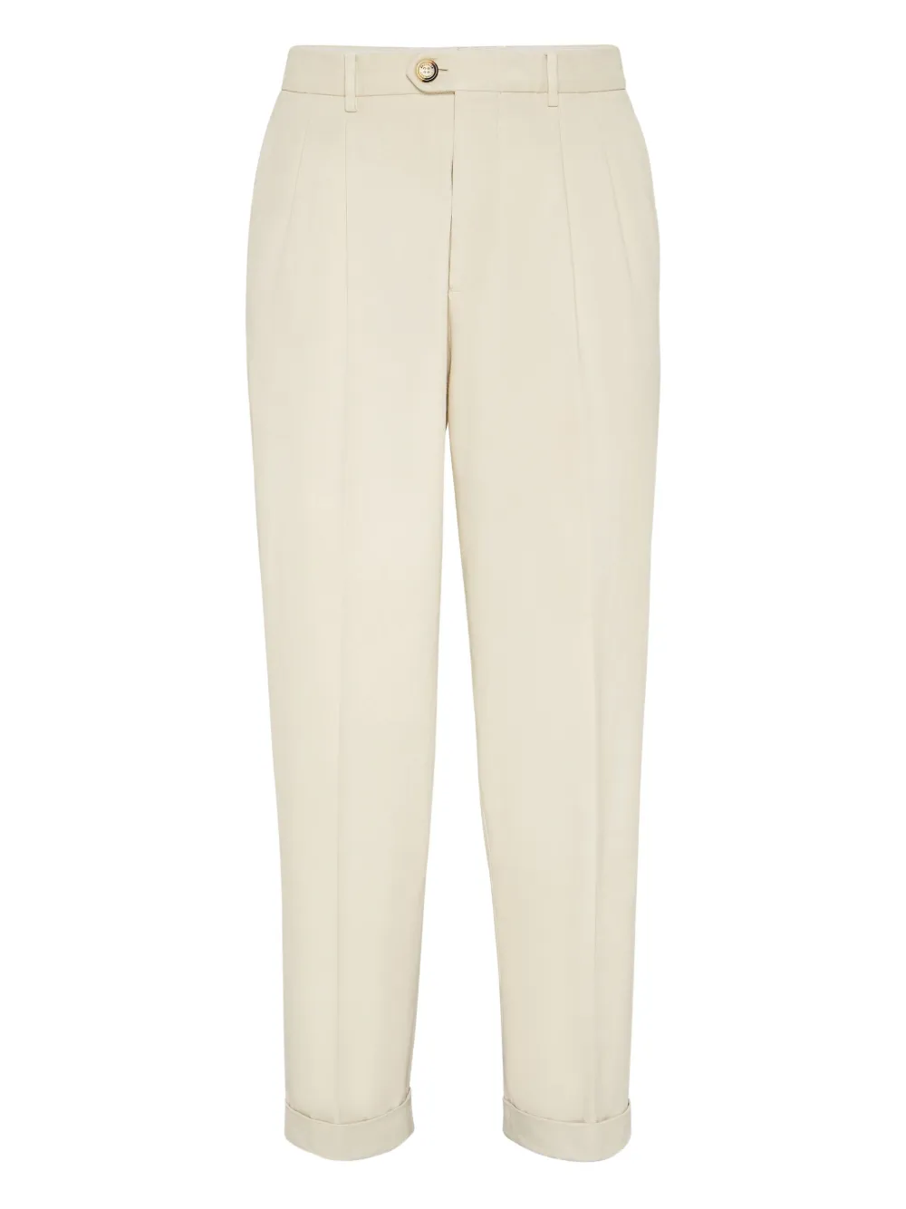 Brunello Cucinelli gabardine trousers | Neutrals | Image 1