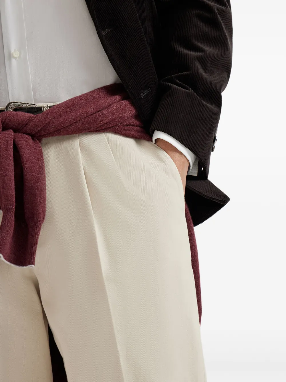 Brunello Cucinelli Gabardine broek Beige