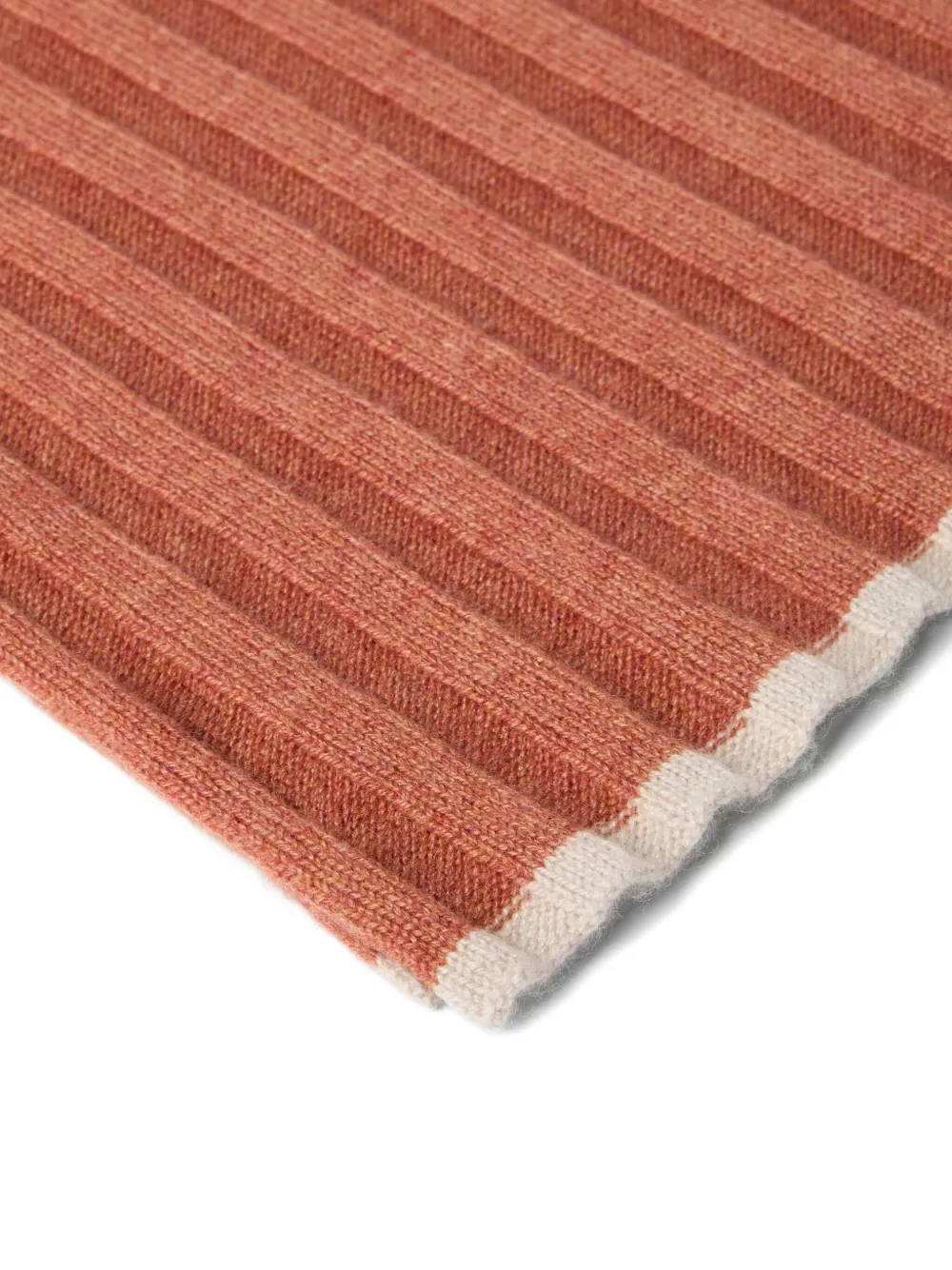 Brunello Cucinelli Ribgebreide sjaal Oranje