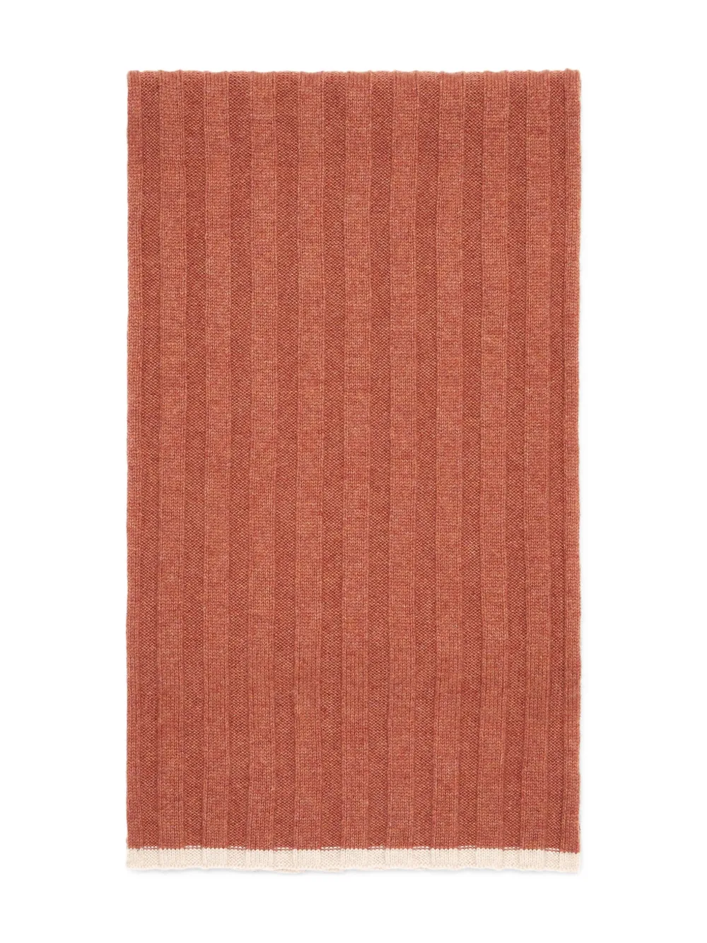 Brunello Cucinelli bufanda tejida de canalé | naranja | Image 1