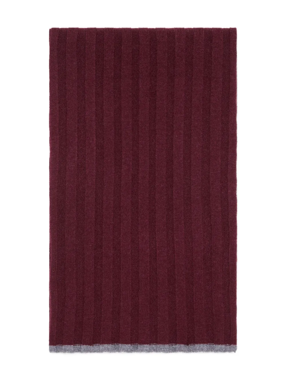Brunello Cucinelli bufanda tejida de canalé | rojo | Image 1