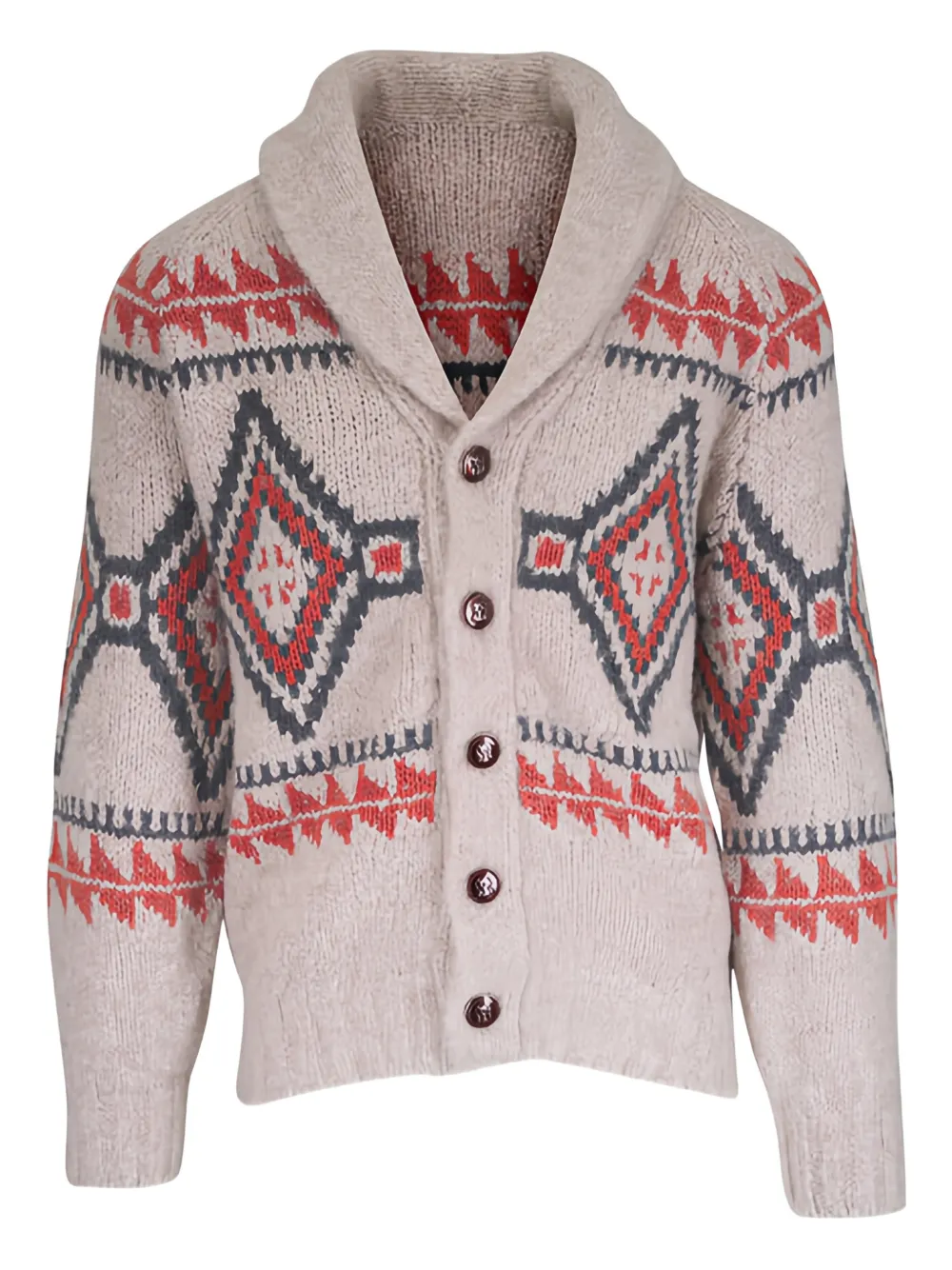 Brunello Cucinelli geometric-jacquard cardigan | Cardigans | Image 2