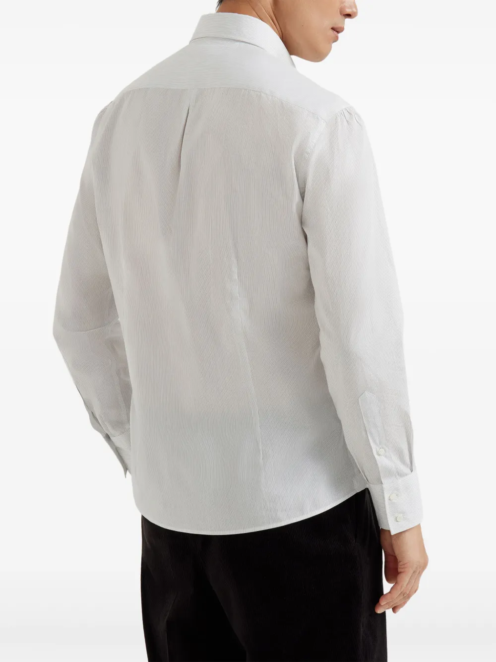 Brunello Cucinelli Gestreept overhemd Wit