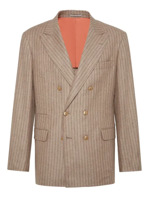 Brunello Cucinelli striped double-breasted blazer