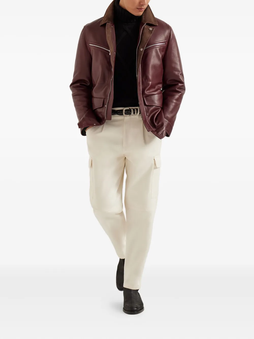 Brunello Cucinelli nappa leather field jacket | Leather Jackets | Image 2