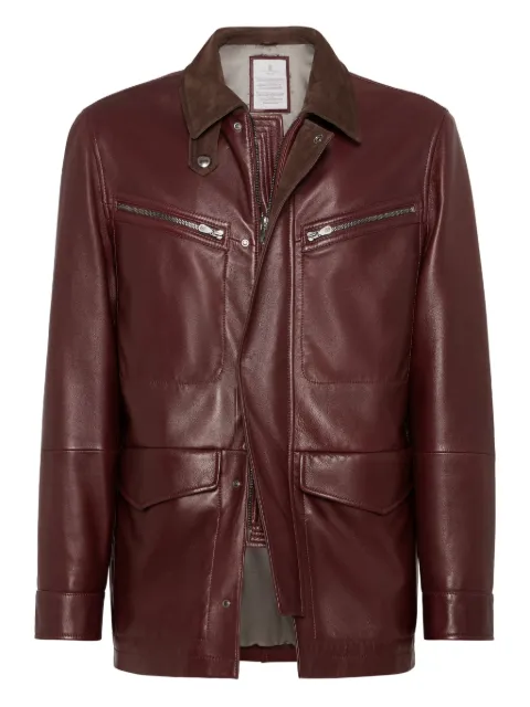 Brunello Cucinelli nappa leather field jacket