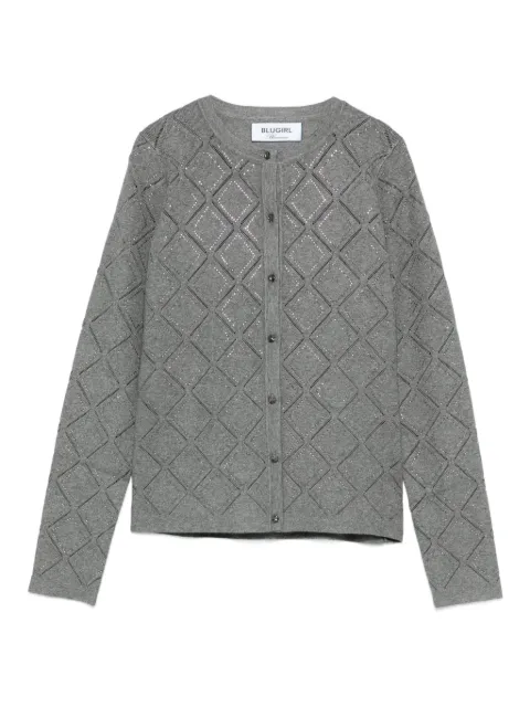 Blugirl diamond-pattern cardigan