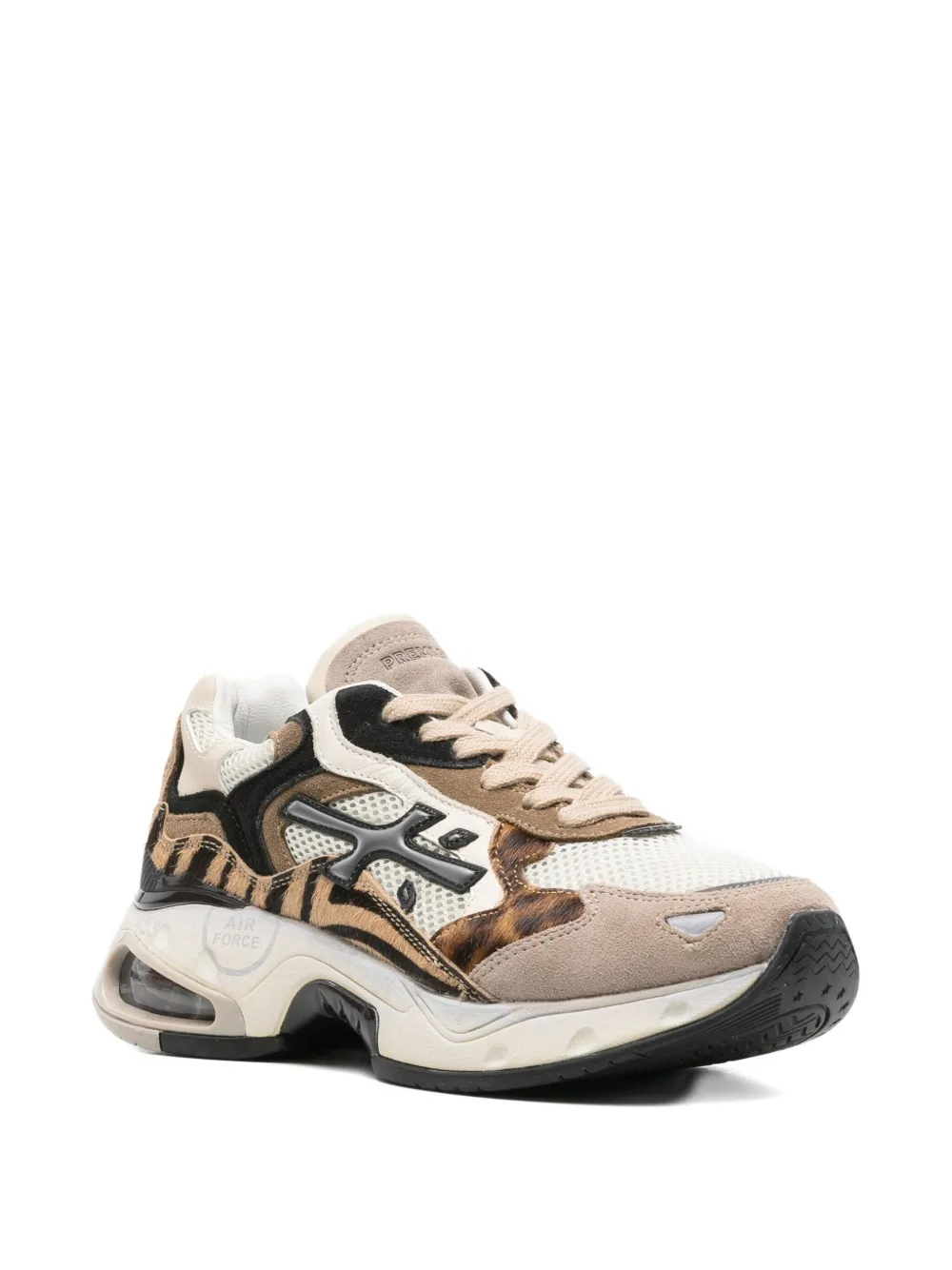 Premiata Sharky-d Tiger-print Sneakers In Neutral