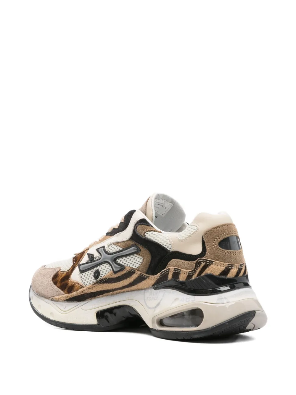 Premiata Sharky-d Tiger-print Sneakers In Neutral