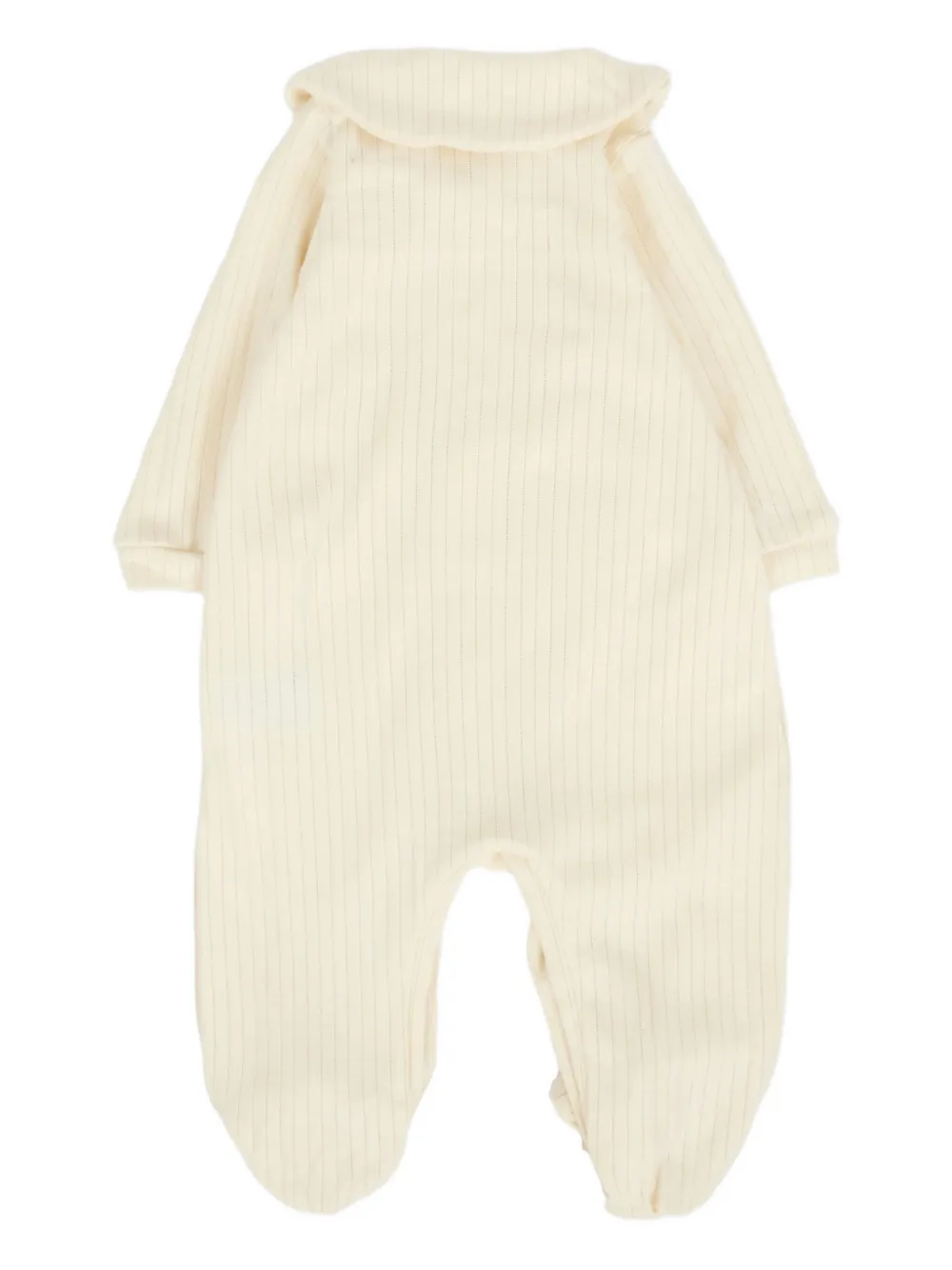 Bamboom Rounded-collar Babygrow In Neutral
