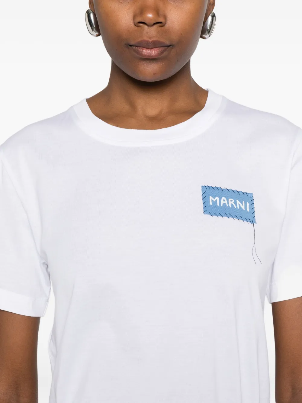 Marni T-shirt met logopatch Wit
