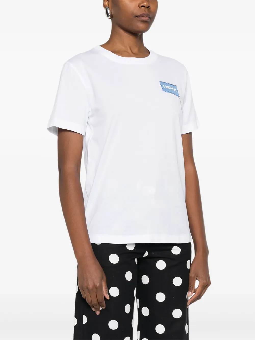 Marni T-shirt met logopatch Wit