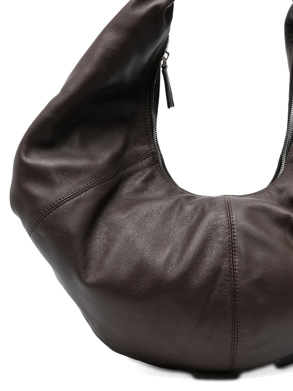 Vic Matie Leather Tote Bag In Brown