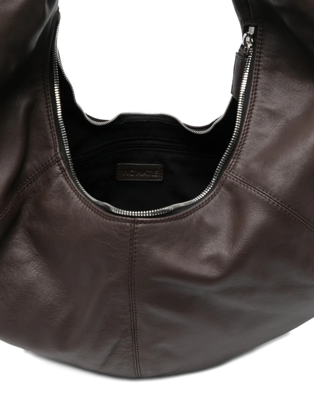Vic Matie Leather Tote Bag In Brown