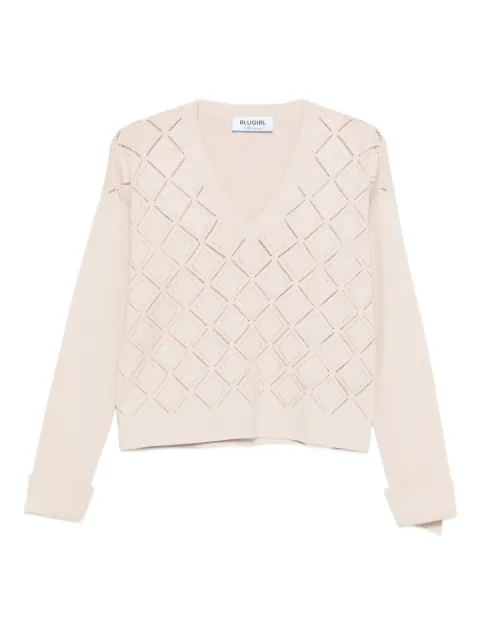 Blugirl jersey con cuello en V