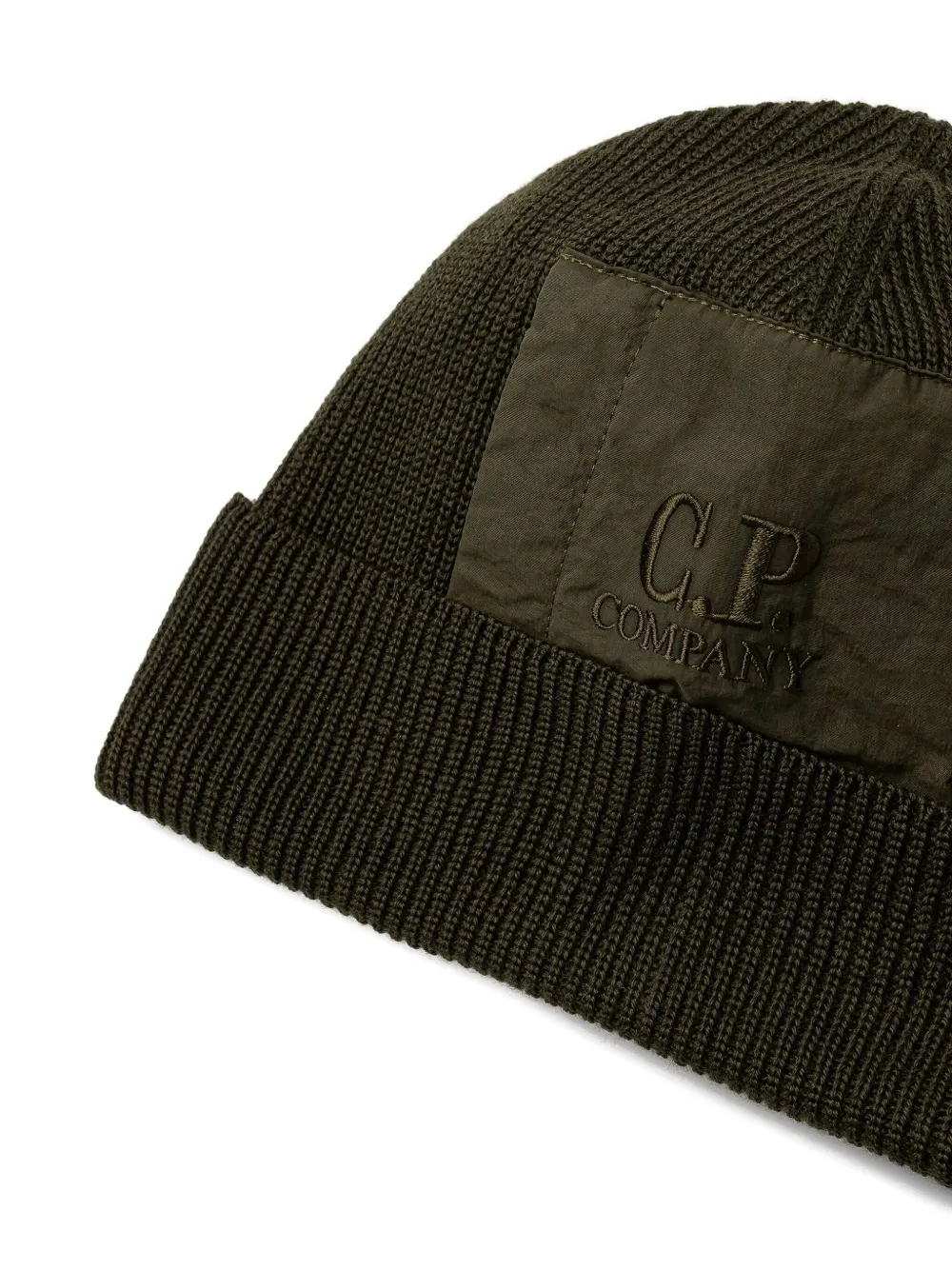 C.P. Company ribbed square-patch beanie hat | Men | Image 2
