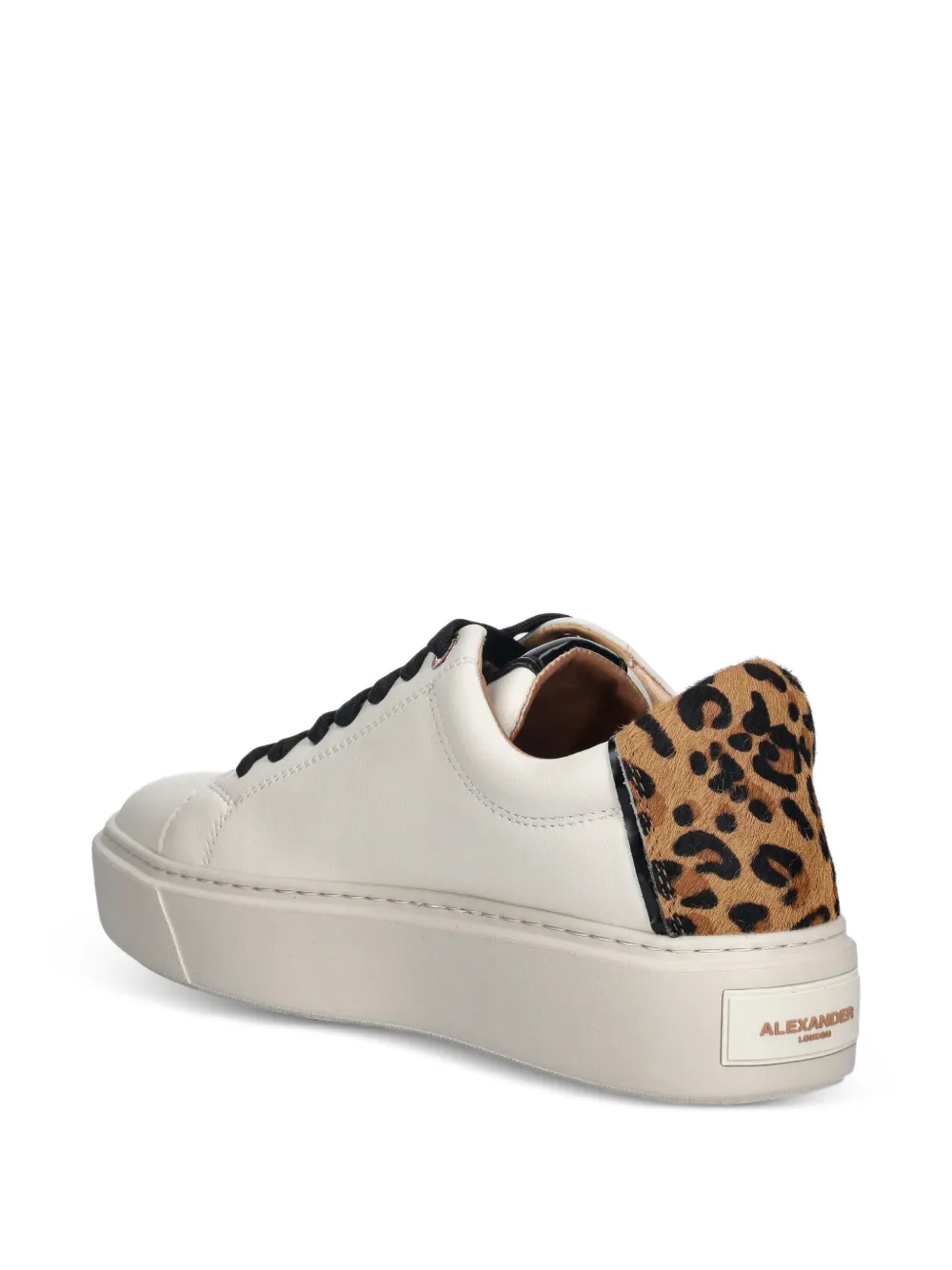 Alexander Smith London leopard-panel sneakers Beige
