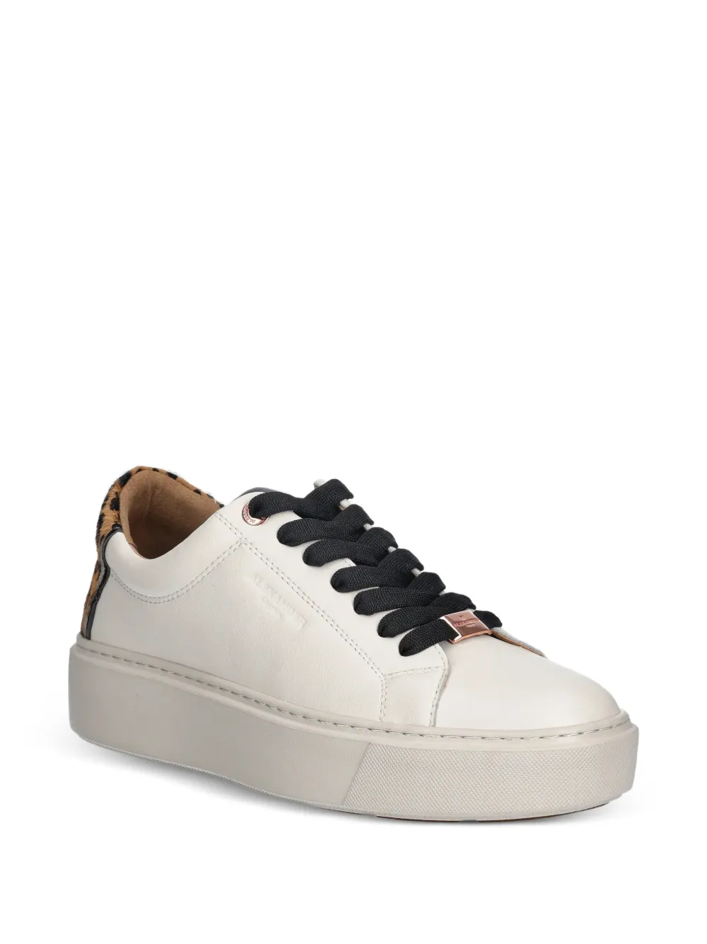 Alexander Smith London leopard-panel sneakers Beige