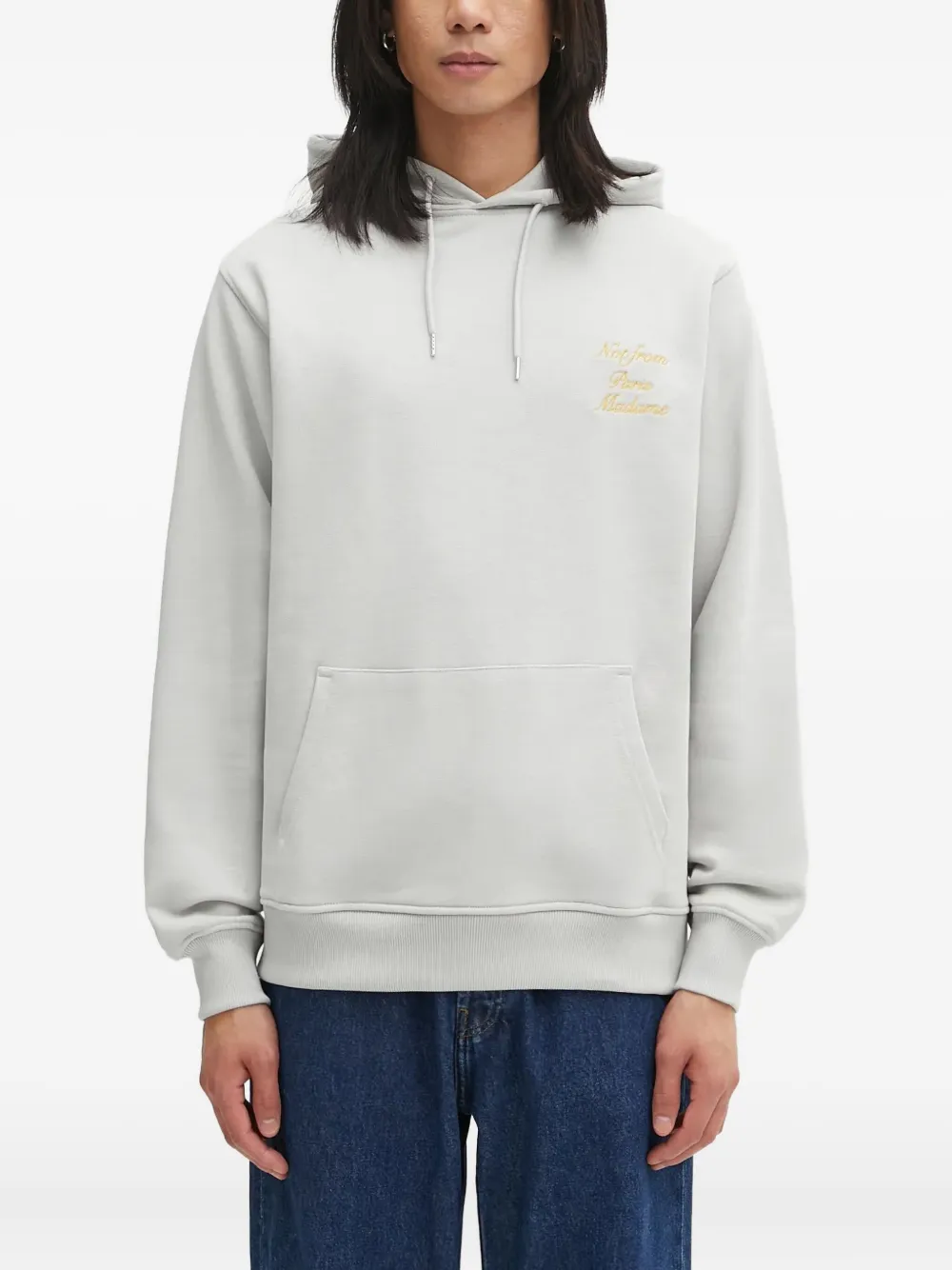 Drôle De Monsieur drawstring hoodie - Grigio