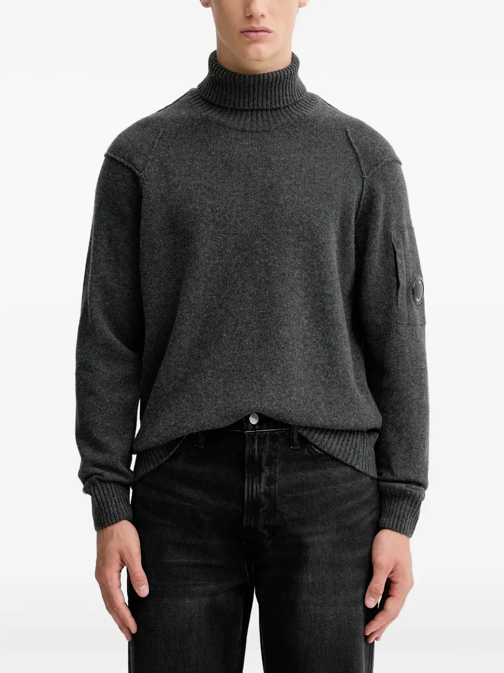 C.P. Company roll-neck pocket sweater | Grey | Image 1