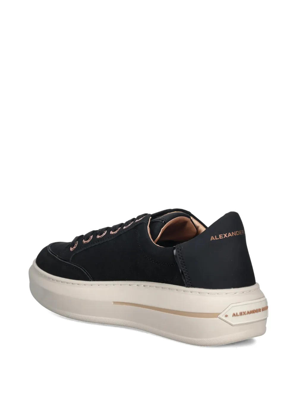 Alexander Smith Lancaster eyelet detail sneakers Zwart