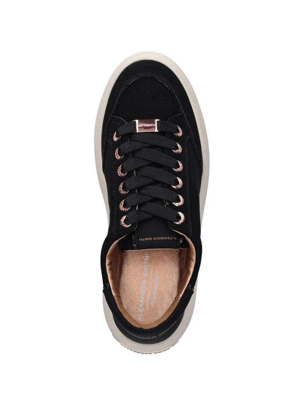 Alexander Smith Lancaster eyelet detail sneakers Zwart