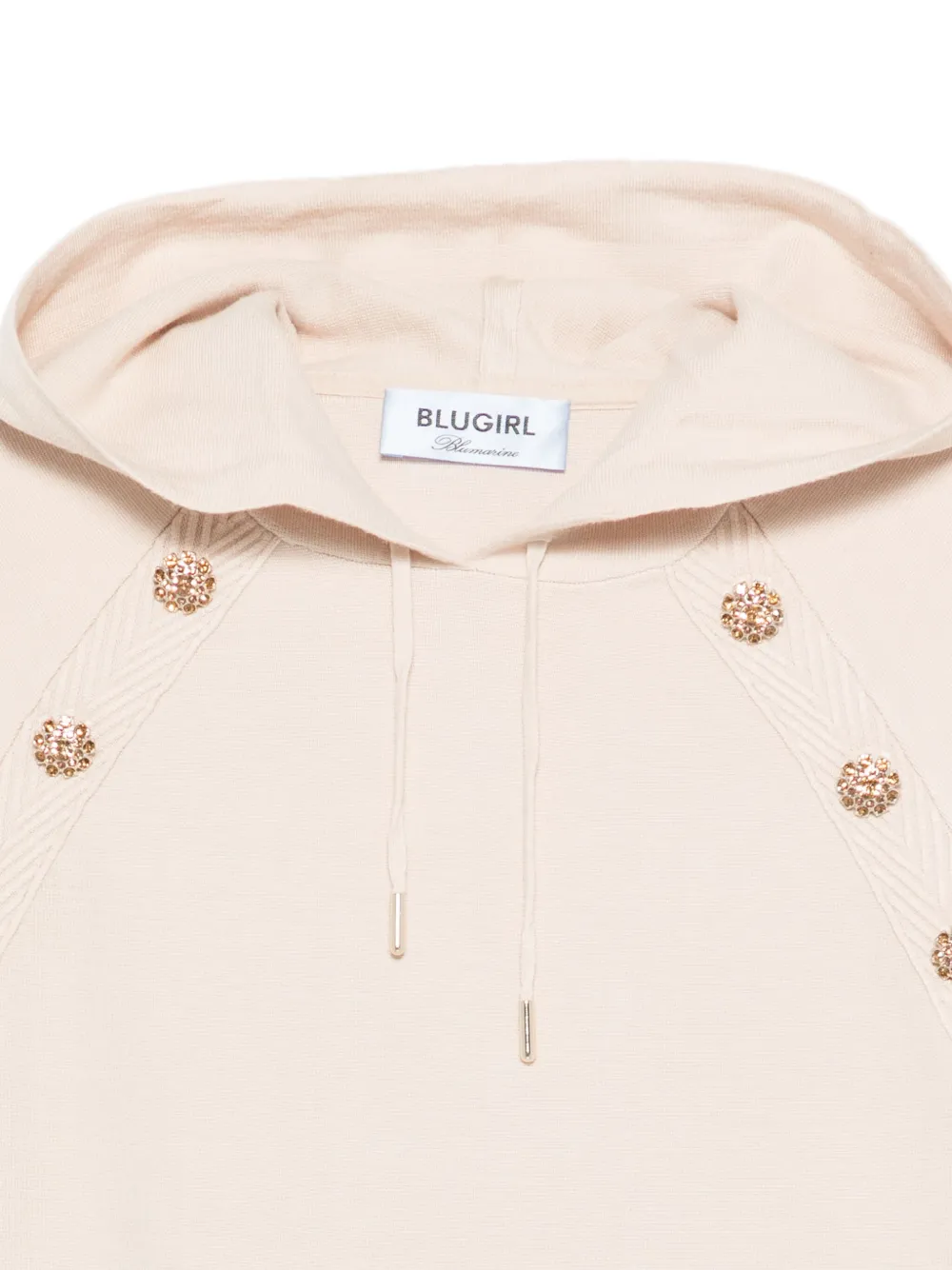 Blugirl Drawstring Hooded Sweatshirt In Neutral