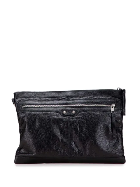 Balenciaga Pre-Owned 2015 Lambskin Motocross Classic Clip L clutch bag
