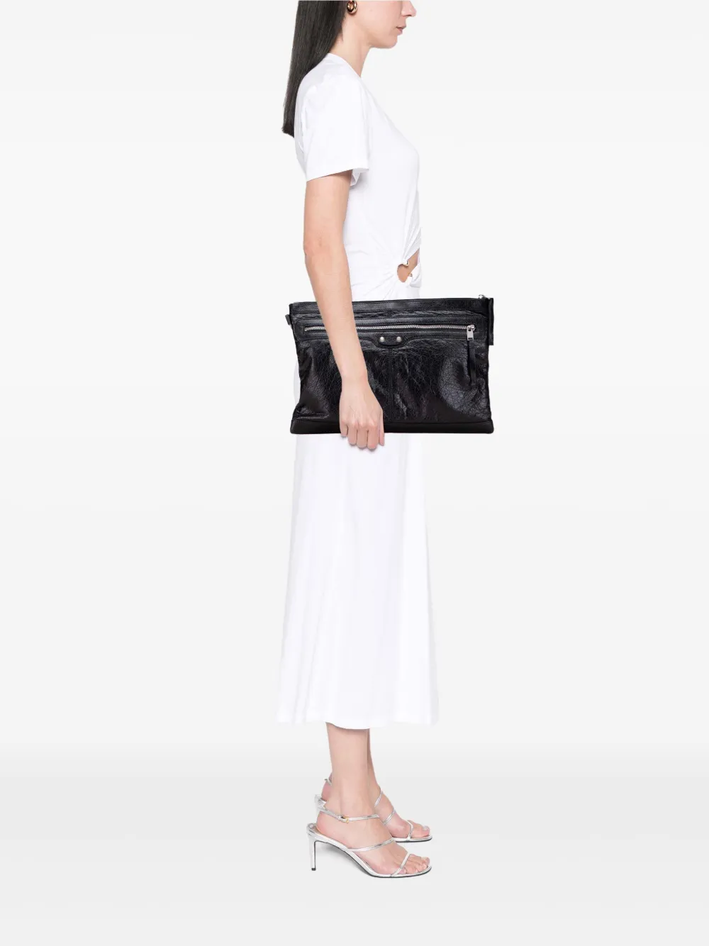 Balenciaga Pre-Owned 2015 Lambskin Motocross Classic Clip L clutch bag | Pre-Owned | Image 2
