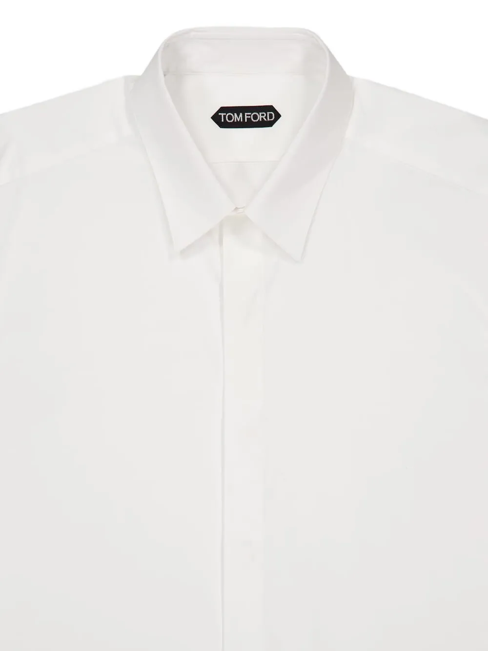 TOM FORD Katoenen overhemd met lange mouwen Wit