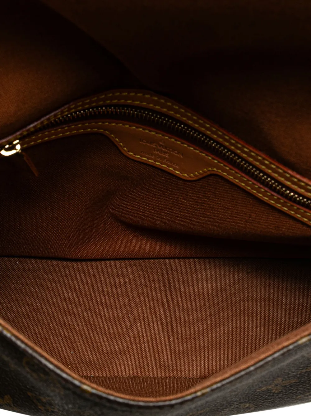 Pre-owned Louis Vuitton 2000 Monogram Mini Looping Shoulder Bag In Brown
