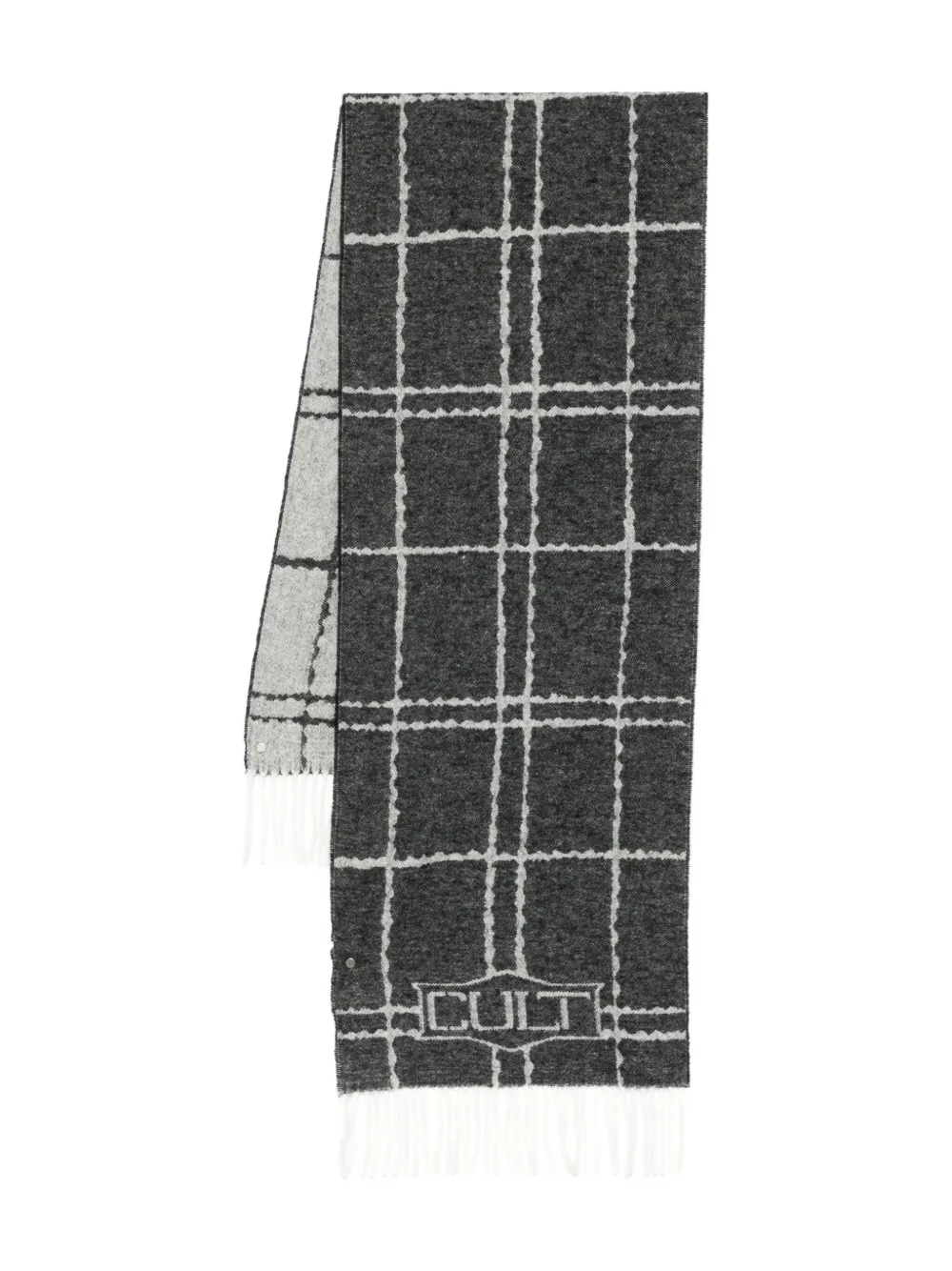 Cult checked scarf | Black | Image 1