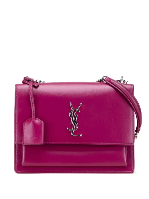 Saint Laurent Pre-Owned bolsa crossbody Sunset mediana de piel con monograma 2019