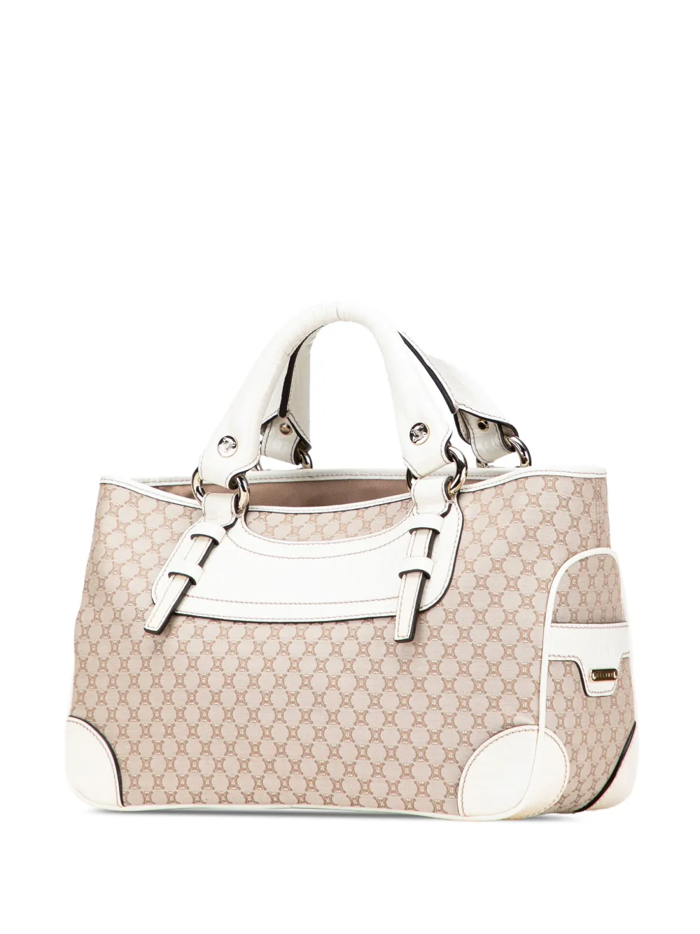 Pre-owned Celine 2008 Macadam Canvas Boogie Handbag In Brown