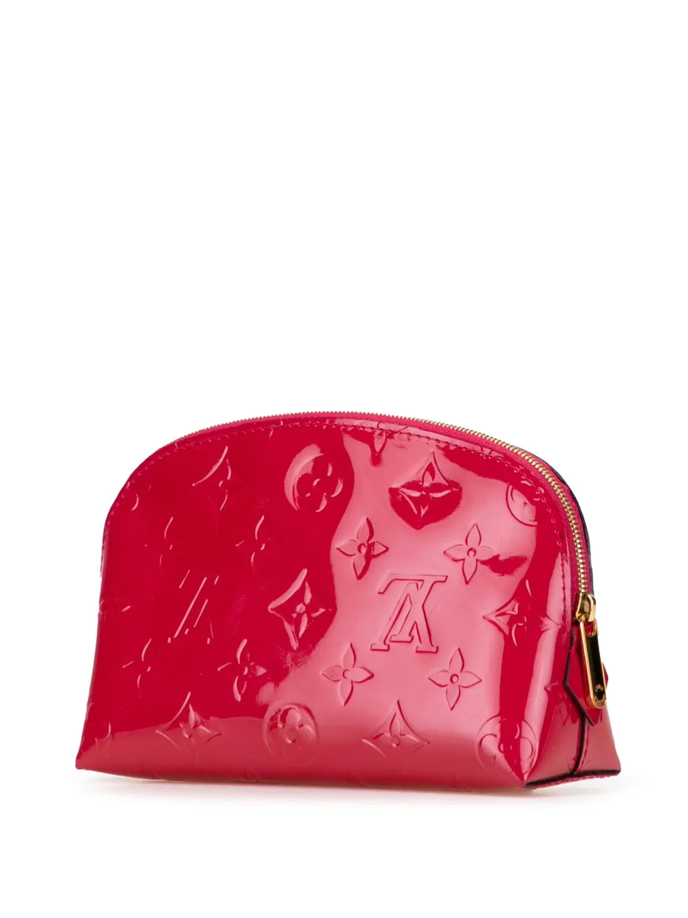 Pre-owned Louis Vuitton 2013 Monogram Vernis Cosmetic Pouch In Red