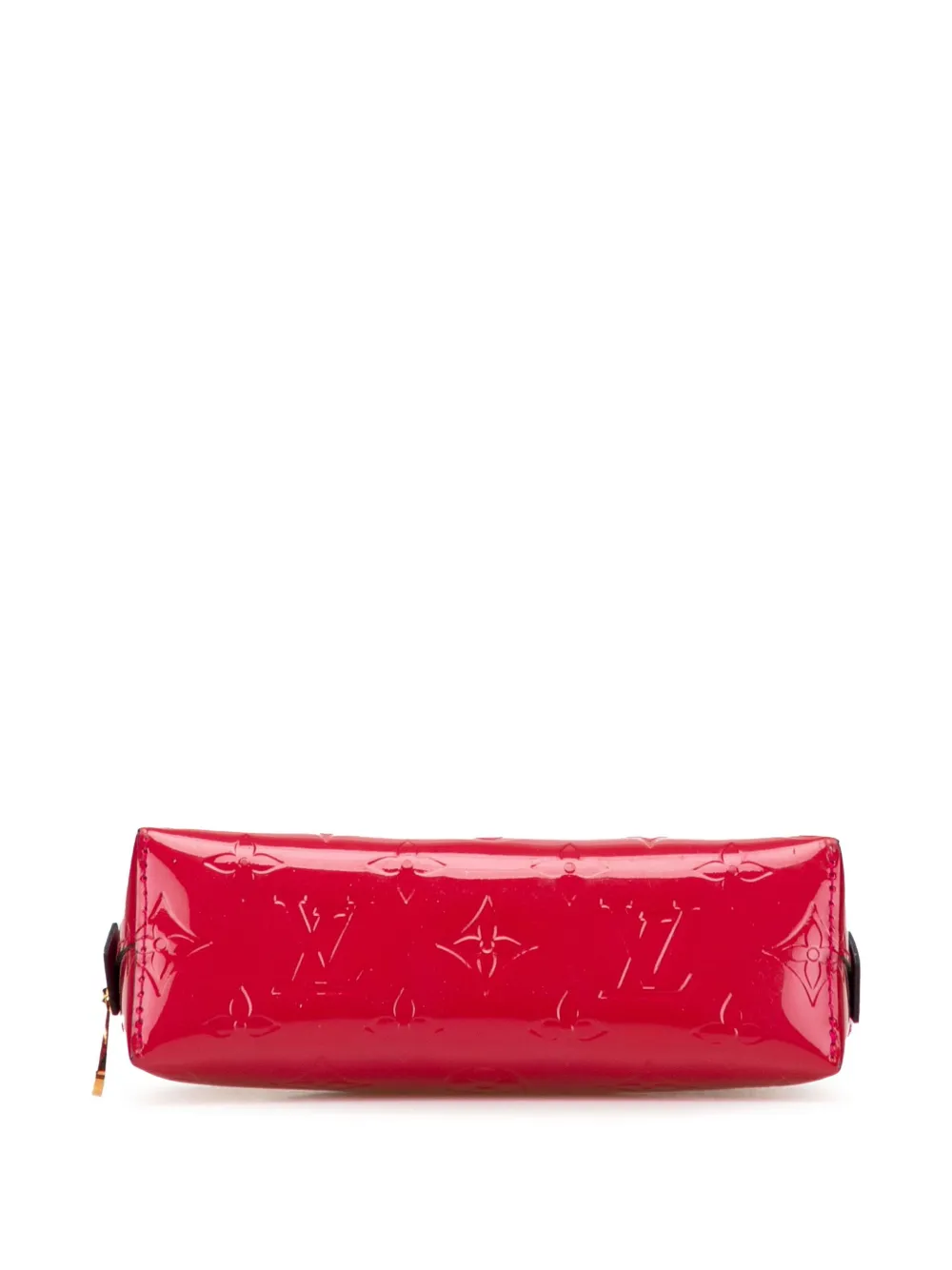 Pre-owned Louis Vuitton 2013 Monogram Vernis Cosmetic Pouch In Red