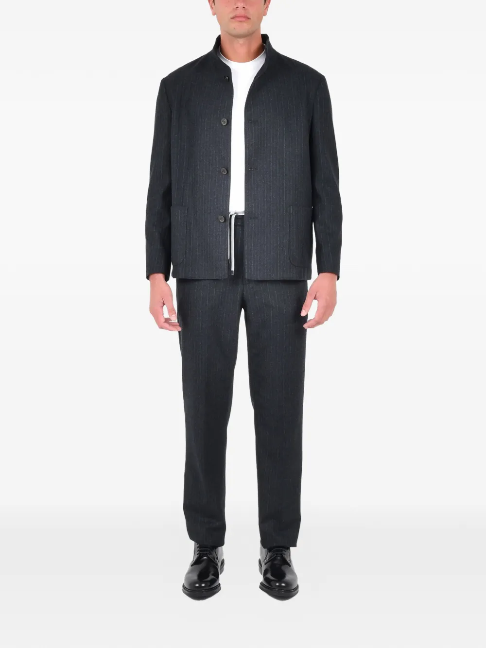 Boglioli pinstripe button shirt jacket | Shirt Jackets | Image 2