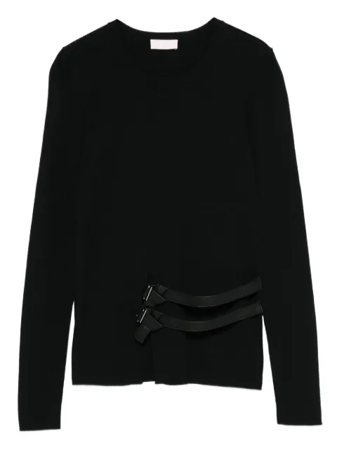 LIU JO buckle-strap sweater