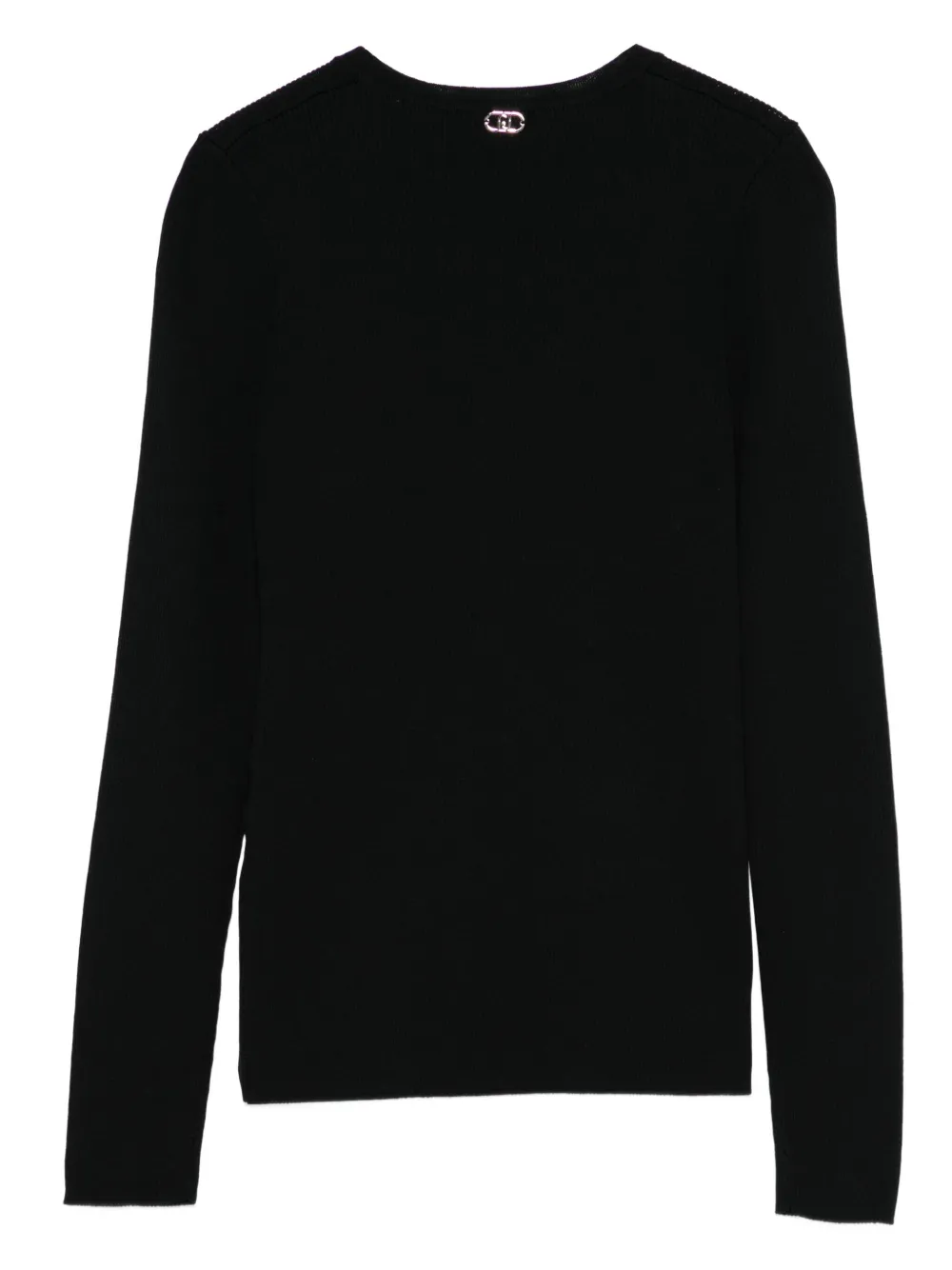 Liu •jo Buckle-strap Sweater In Black