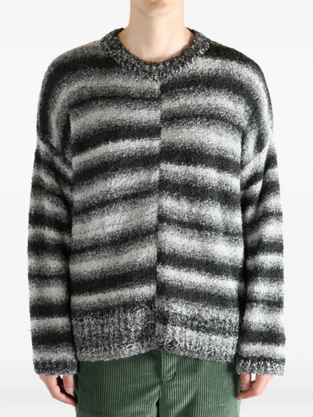 The Elder Statesman Rover striped jumper - Zwart