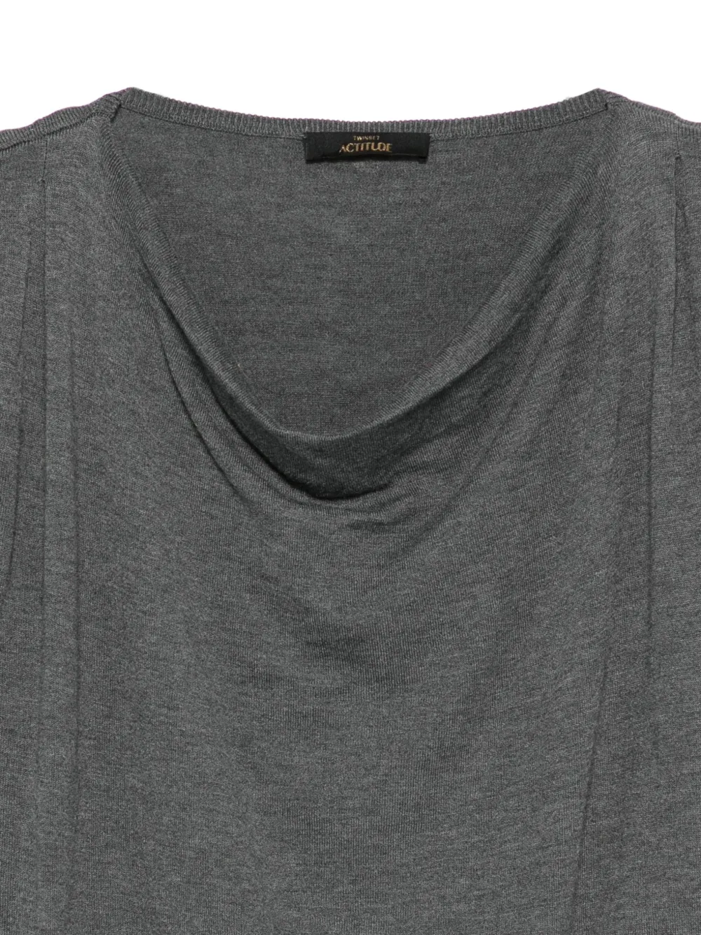 Twinset Buttoned Long-sleeve Top In Gray