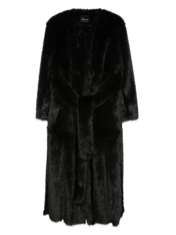 Simone Rocha Belted Long Coat in Black