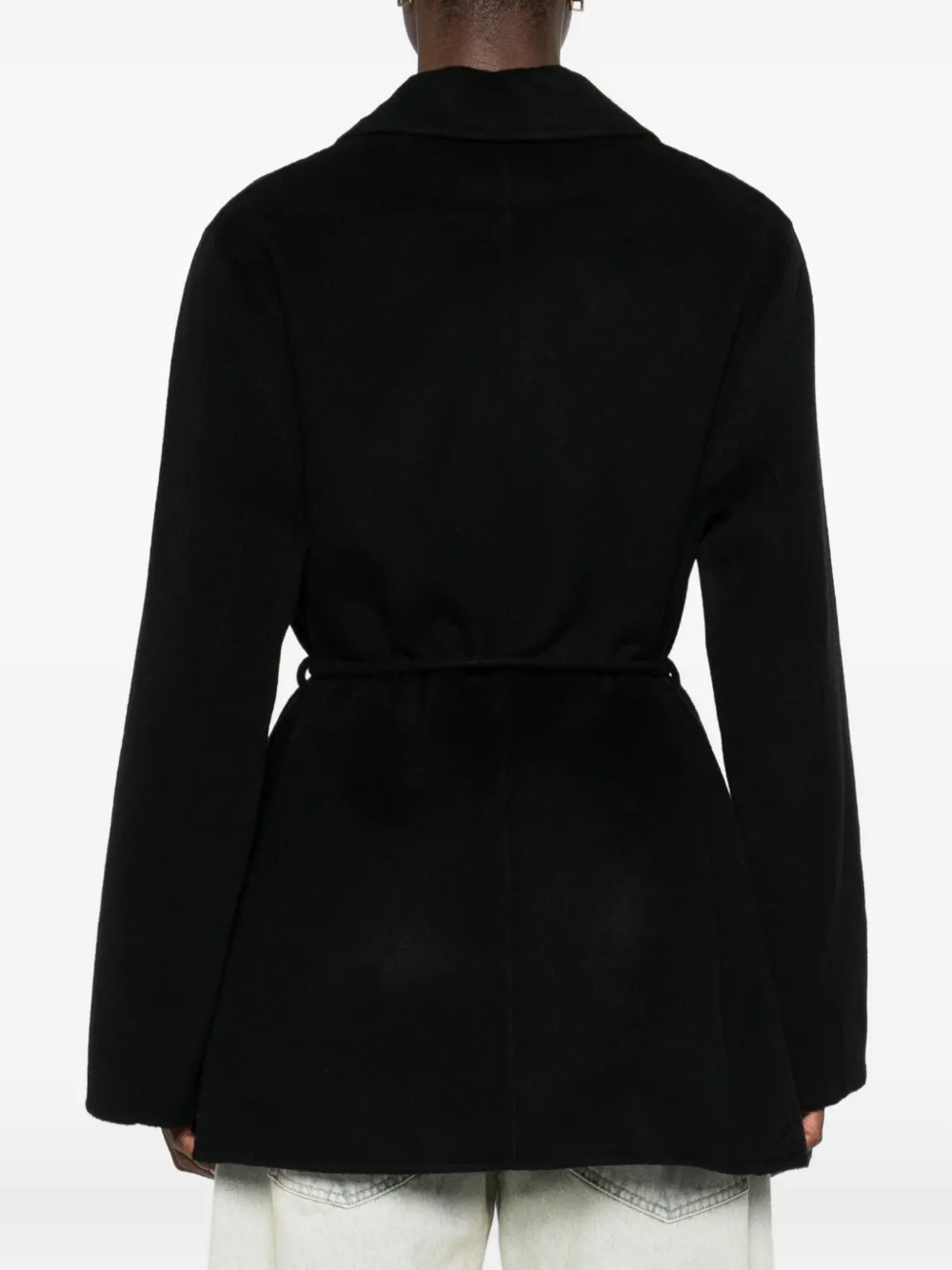 By Malene Birger Blazer met gestrikte taille en knopen Zwart