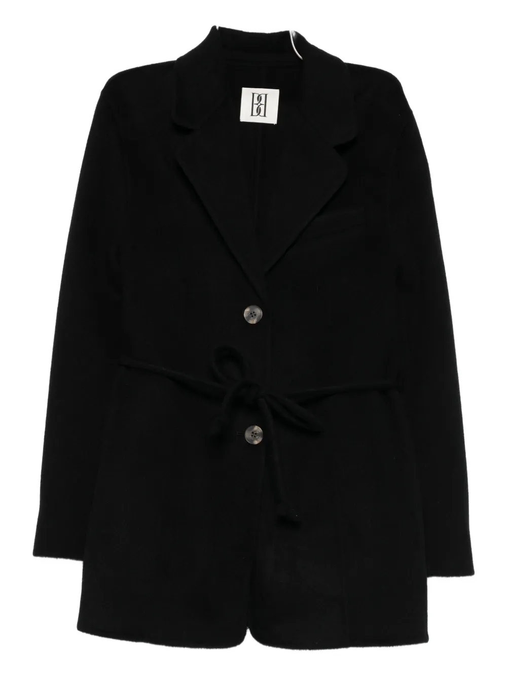 By Malene Birger tie-waist buttoned blazer | Black | Image 1