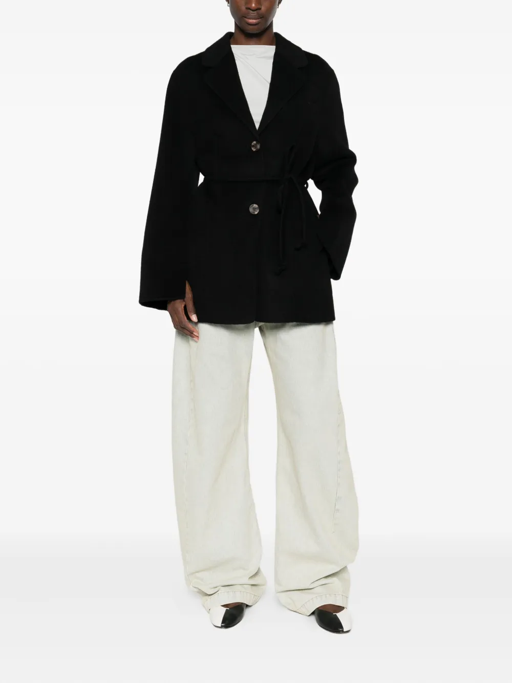 By Malene Birger tie-waist buttoned blazer | Fitted Jackets | Image 2