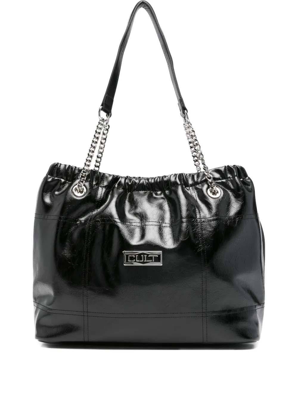 Cult leather tote bag | Black | Image 1