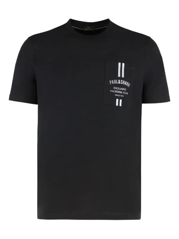 Paul & Shark Logo-print Cotton T-shirt in Black
