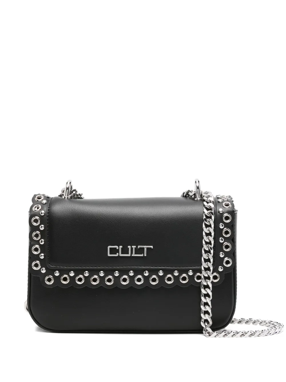 Cult eyelet-detail chain-strap cross body bag | Black | Image 1