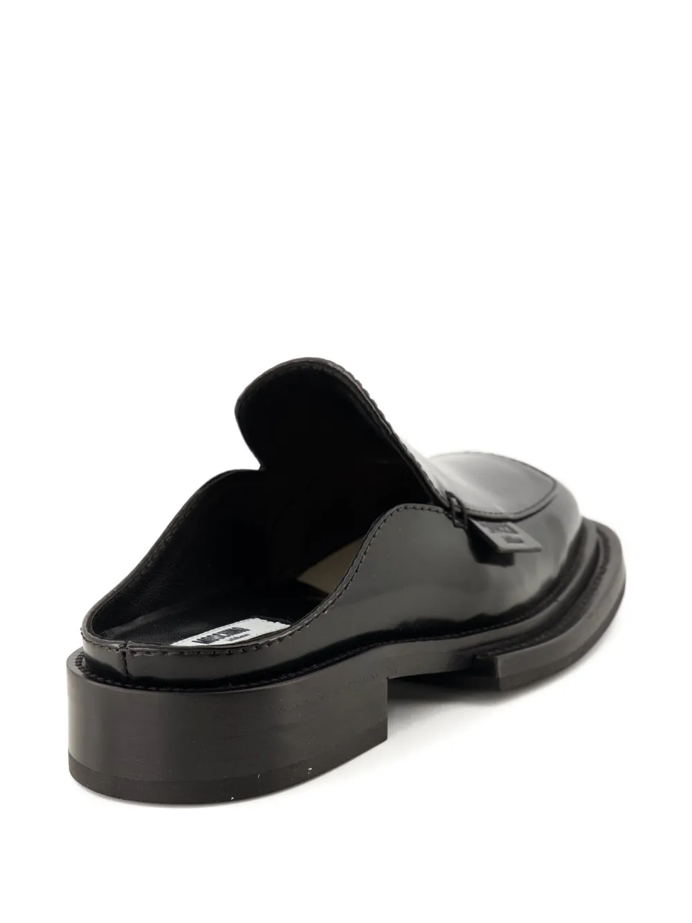 Moschino Leather Mules In Black